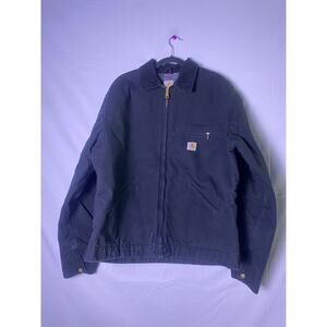 Carhartt Detroit Jacket Black Zip Pocket Blanket Lived Full Zip Men's Size XL